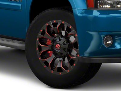 Fuel Wheels Assault Matte Black Red Milled 6-Lug Wheel; 20x10; -22mm Offset (10-24 4Runner)