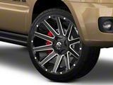 Fuel Wheels Contra Gloss Black Milled 6-Lug Wheel; 22x12; -43mm Offset (03-09 4Runner)
