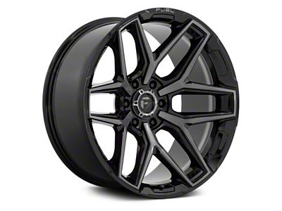Fuel Wheels Fusion Forged Flux Gloss Black Brushed with Gray Tint 6-Lug Wheel; 17x9; -12mm Offset (03-09 4Runner)
