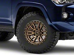 Fuel Wheels Rebel Matte Bronze with Black Bead Ring 6-Lug Wheel; 17x9; 1mm Offset (10-24 4Runner)