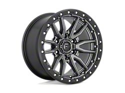 Fuel Wheels Rebel Matte Gunmetal with Black Bead Ring 6-Lug Wheel; 16x8; 1mm Offset (03-09 4Runner)