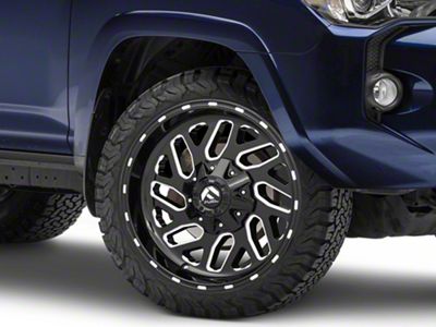 Fuel Wheels Triton Gloss Black Milled 6-Lug Wheel; 22x9.5; 19mm Offset (10-24 4Runner)