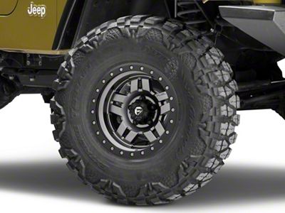 Fuel Wheels Anza Gun Metal Wheel; 15x8; -18mm Offset (97-06 Jeep Wrangler TJ)