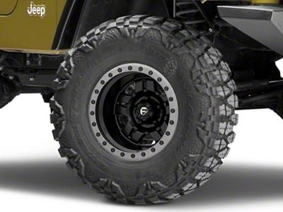 Fuel Wheels Anza Matte Black Wheel; 15x10; -43mm Offset (97-06 Jeep Wrangler TJ)