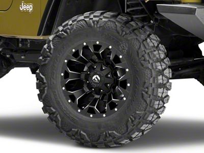 Fuel Wheels Assault Satin Black Milled Wheel; 17x9; 1mm Offset (97-06 Jeep Wrangler TJ)