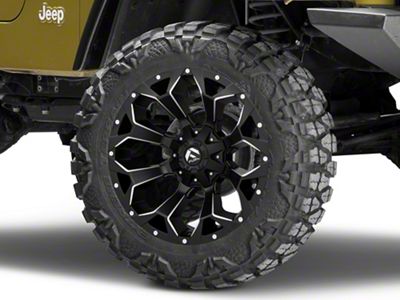 Fuel Wheels Assault Satin Black Milled Wheel; 20x10; -18mm Offset (97-06 Jeep Wrangler TJ)
