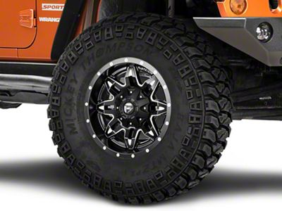 Fuel Wheels Lethal Matte Black Milled Wheel; 17x9; -12mm Offset (07-18 Jeep Wrangler JK)
