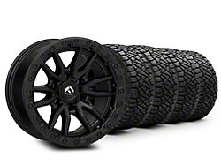 17x9 Fuel Wheels Rebel & 34in NITTO All-Terrain Ridge Grappler A/T Tire Package; Set of 5 (21-26 Bronco, Excluding Raptor)