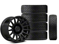 17x9 Rovos Wheels Bara & 33in Milestar All-Terrain Patagonia AT/R Tire Package; Set of 5 (21-25 Bronco, Excluding Raptor)