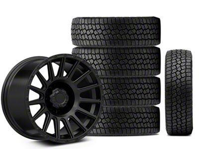 17x9 Rovos Wheels Bara & 33in Milestar All-Terrain Patagonia AT/R Tire Package; Set of 5 (21-25 Bronco, Excluding Raptor)