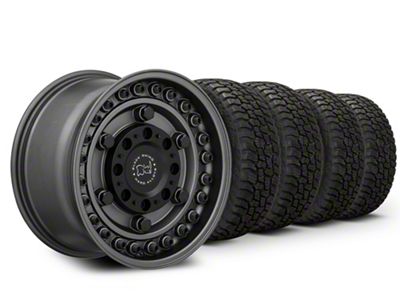 17x9 Black Rhino Armory & 37in Mickey Thompson All-Terrain Baja Boss A/T Tire Package (20-25 Jeep Gladiator JT)