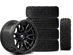 Fuel Wheels 17x9 Fuel Wheels Rebel & 33in Milestar All-Terrain Patagonia AT/R Tire Package; Set of 5 (21-26 Bronco, Excluding Raptor)