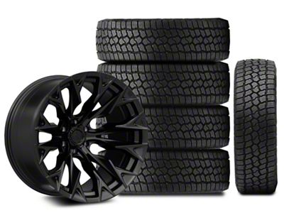20x10 Fuel Wheels Flame & 35in Milestar All-Terrain Patagonia AT/R Tire Package; Set of 5 (21-25 Bronco, Excluding Raptor)