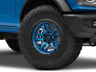Fuel Wheels Ammo Gloss Blue with Black Bead Ring 6-Lug Wheel; 17x9; -12mm Offset (21-25 Bronco, Excluding Raptor)