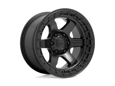 Fuel Wheels Block Matte Black with Black Ring 6-Lug Wheel; 18x9; 20mm Offset (22-25 Bronco Raptor)