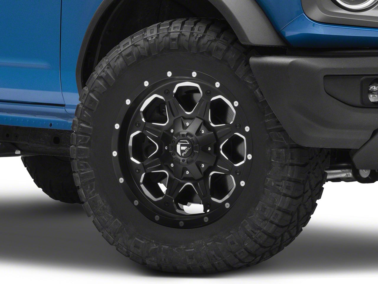 Fuel Wheels Bronco Boost Matte Black Milled 6-Lug Wheel; 18x9; 1mm ...