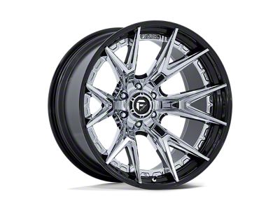 Fuel Wheels Catalyst Chrome with Gloss Black Lip 6-Lug Wheel; 20x9; 20mm Offset (22-25 Bronco Raptor)