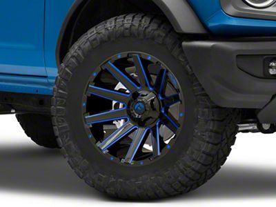 Fuel Wheels Contra Gloss Black with Blue Tinted Clear 6-Lug Wheel; 18x9; 1mm Offset (21-25 Bronco, Excluding Raptor)