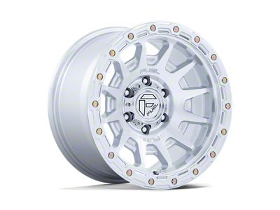Fuel Wheels Fortress Gloss Silver with Machined Face 6-Lug Wheel; 17x8.5; 25mm Offset (22-26 Bronco Raptor)