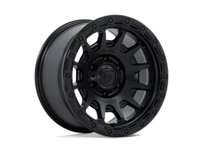 Fuel Wheels Fortress Matte Black with Gloss Black Lip 6-Lug Wheel; 17x8.5; 25mm Offset (22-26 Bronco Raptor)