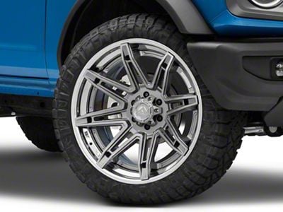 Fuel Wheels Fusion Forged Brawl Platinum with Chrome Lip 6-Lug Wheel; 22x10; -18mm Offset (22-25 Bronco Raptor)