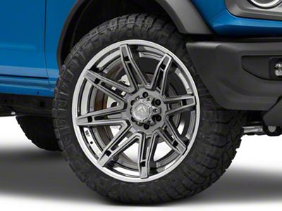 Fuel Wheels Fusion Forged Brawl Platinum with Chrome Lip 6-Lug Wheel; 24x12; -44mm Offset (21-25 Bronco, Excluding Raptor)