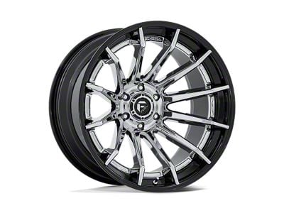 Fuel Wheels Fusion Forged Burn Chrome with Gloss Black Lip 6-Lug Wheel; 24x12; -44mm Offset (21-25 Bronco, Excluding Raptor)