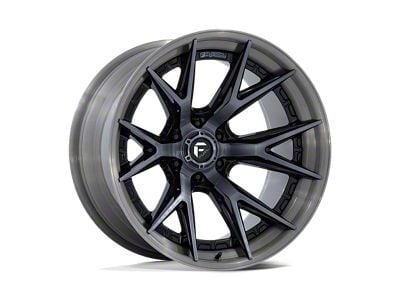 Fuel Wheels Fusion Forged Catalyst Gloss Black Brushed Dark Tinted Clear 6-Lug Wheel; 22x12; -44mm Offset (21-25 Bronco, Excluding Raptor)