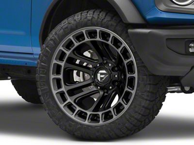 Fuel Wheels Heater Matte Black Double Dark Tint Machined 6-Lug Wheel; 22x10; -13mm Offset (21-25 Bronco, Excluding Raptor)