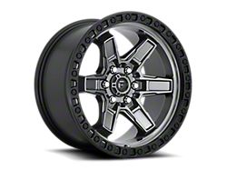 Fuel Wheels Kicker Matte Gunmetal with Black Bead Ring 6-Lug Wheel; 17x9; -12mm Offset (21-26 Bronco, Excluding Raptor)