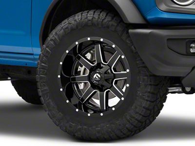 Fuel Wheels Maverick Gloss Black Milled 6-Lug Wheel; 18x9; 1mm Offset (21-25 Bronco, Excluding Raptor)