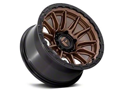Fuel Wheels Piston Matte Bronze with Gloss Black Lip 6-Lug Wheel; 17x9; 1mm Offset (21-25 Bronco, Excluding Raptor)