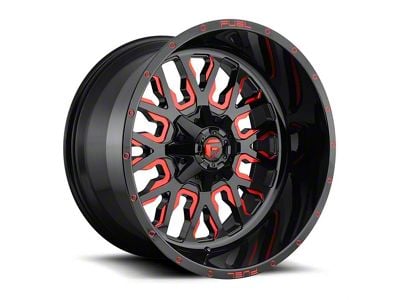 Fuel Wheels Stroke Gloss Black Red Tinted Clear 6-Lug Wheel; 24x14; -75mm Offset (22-25 Bronco Raptor)