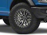 Fuel Wheels Rebel Matte Gunmetal with Black Bead Ring 6-Lug Wheel; 18x9; 1mm Offset (21-26 Bronco, Excluding Raptor)