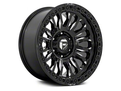 Fuel Wheels Rincon Gloss Black Milled 6-Lug Wheel; 20x9; 1mm Offset (22-25 Bronco Raptor)