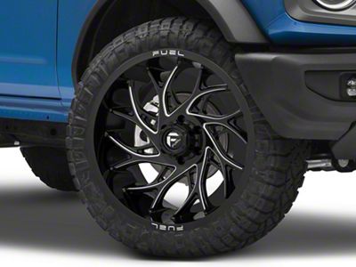 Fuel Wheels Runner Gloss Black Milled 6-Lug Wheel; 26x14; -75mm Offset (21-25 Bronco, Excluding Raptor)