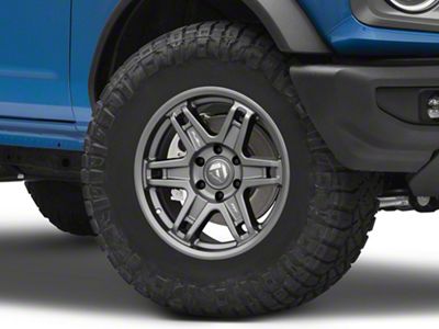 Fuel Wheels Slayer Matte Gunmetal 6-Lug Wheel; 17x8.5; -15mm Offset (21-25 Bronco, Excluding Raptor)