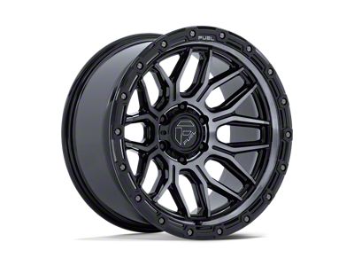 Fuel Wheels Surge Gloss Black Machined with Gray Tint 6-Lug Wheel; 17x9; 1mm Offset (22-25 Bronco Raptor)