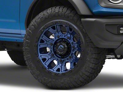 Fuel Wheels Traction Dark Blue with Black Ring 6-Lug Wheel; 20x9; 1mm Offset (21-25 Bronco, Excluding Raptor)