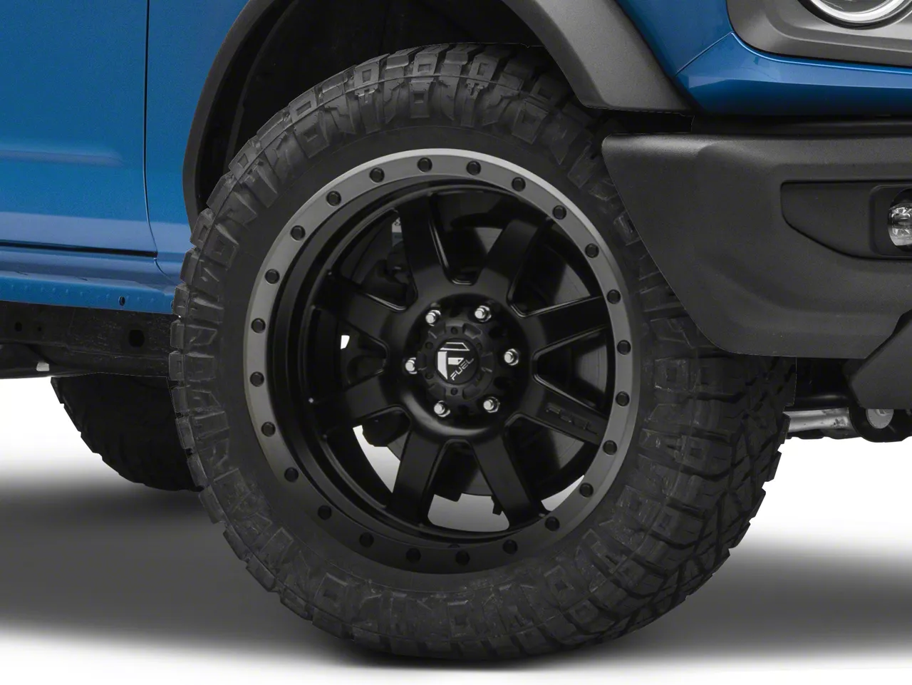 Bronco R Trophy Fuel Wheels Bronco Trophy Matte Black with Anthracite Ring 6-Lug Wheel ...