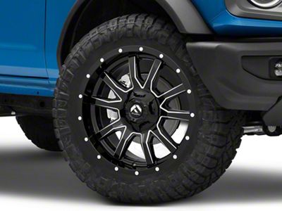 Fuel Wheels Vandal Gloss Black Milled 6-Lug Wheel; 20x9; 1mm Offset (21-25 Bronco, Excluding Raptor)