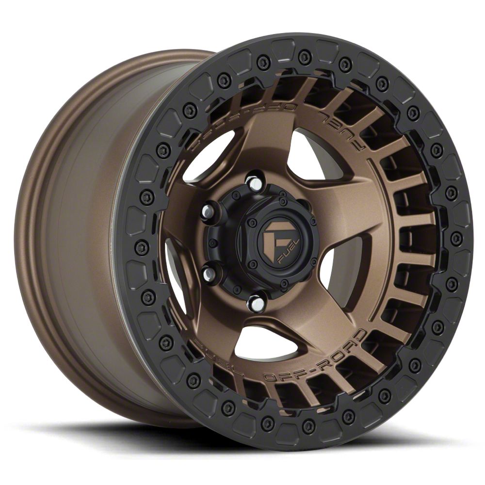 その他 10-feet brokker Fuel Wheels Bronco Warp Beadlock Matte Bronze 6-Lug Wheel