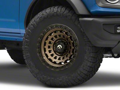 Fuel Wheels Zephyr Matte Bronze with Black Bead Ring 6-Lug Wheel; 17x9; -12mm Offset (21-25 Bronco, Excluding Raptor)