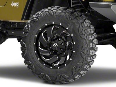 Fuel Wheels Cleaver Gloss Black Milled Wheel; 18x9; 1mm Offset (97-06 Jeep Wrangler TJ)