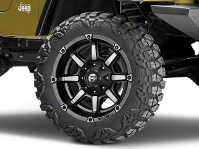 Fuel Wheels Coupler Matte Black Machined Wheel; 20x9; 1mm Offset (97-06 Jeep Wrangler TJ)