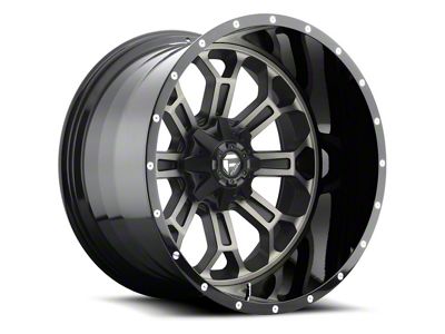 Fuel Wheels Crush Matte Black Machined Wheel; 20x10; -18mm Offset (97-06 Jeep Wrangler TJ)