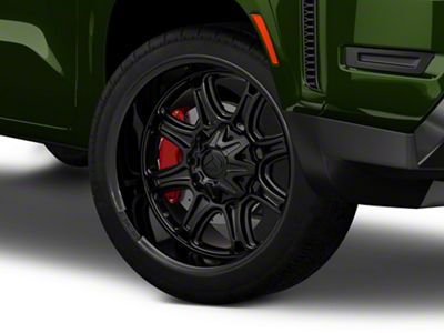 Fuel Wheels Darkstar Matte Black with Gloss Black Lip 6-Lug Wheel; 22x10; -18mm Offset (22-25 Frontier)