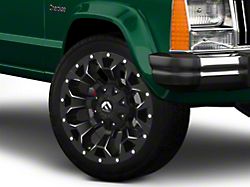 Fuel Wheels Assault Satin Black Milled Wheel; 22x12; -44mm Offset (84-01 Jeep Cherokee XJ)