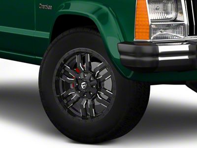 Fuel Wheels Sledge Gloss Black Milled Wheel; 17x9; -12mm Offset (84-01 Jeep Cherokee XJ)