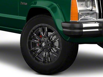 Fuel Wheels Sledge Gloss Black Milled Wheel; 18x9; 1mm Offset (84-01 Jeep Cherokee XJ)